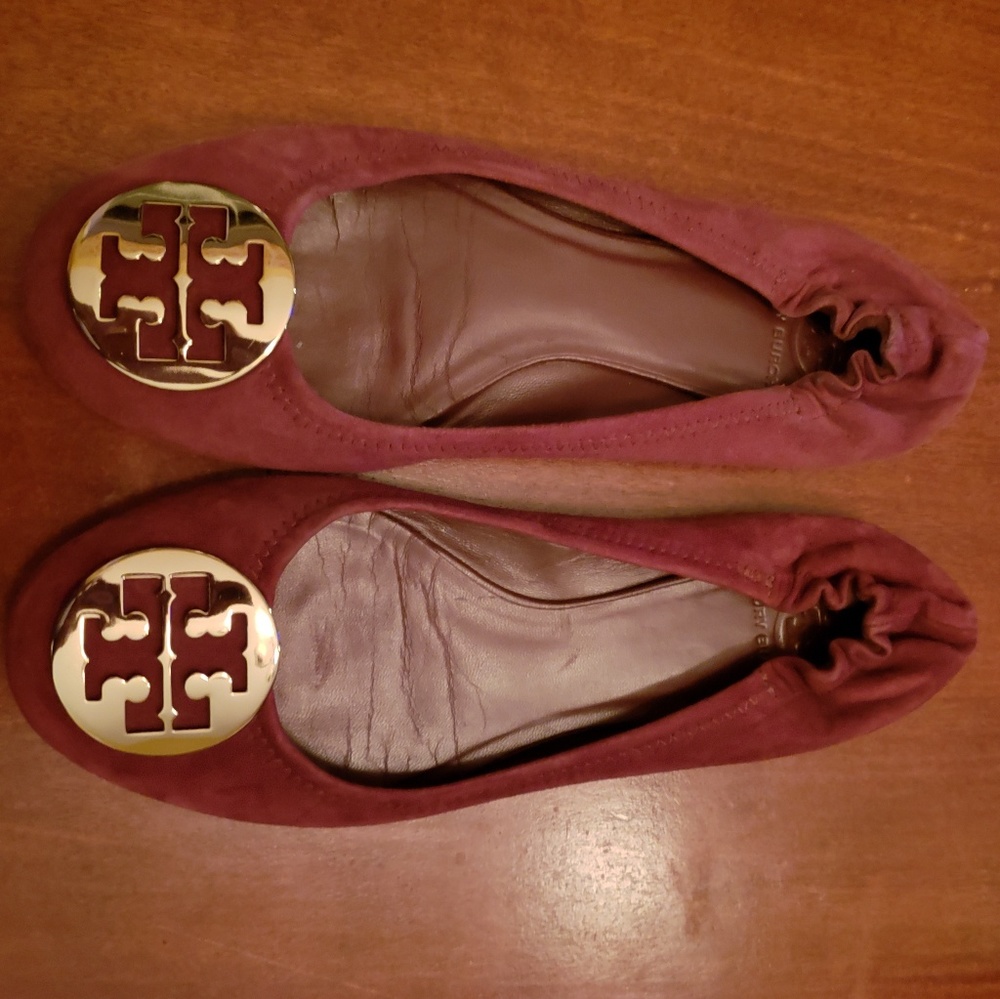 Tory Burch ballet flats, garnet color sz 9.5